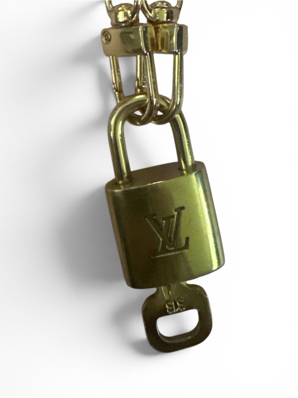 Louis Vuitton Gold-Tone Padlock and Key Charm